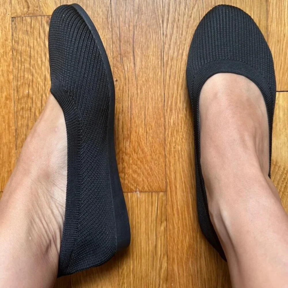 Women’s Black Knit Ballet Flats